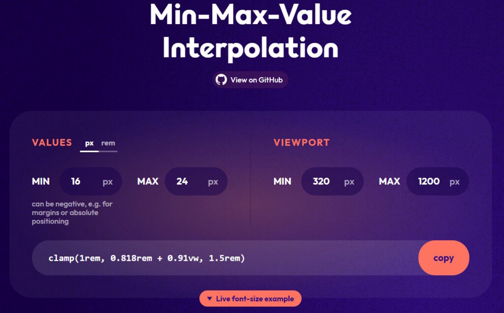 Min-Max-Value Interpolation